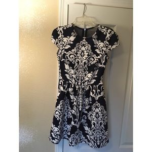 BRAND NEW Mesh detail Navy blue skater dress